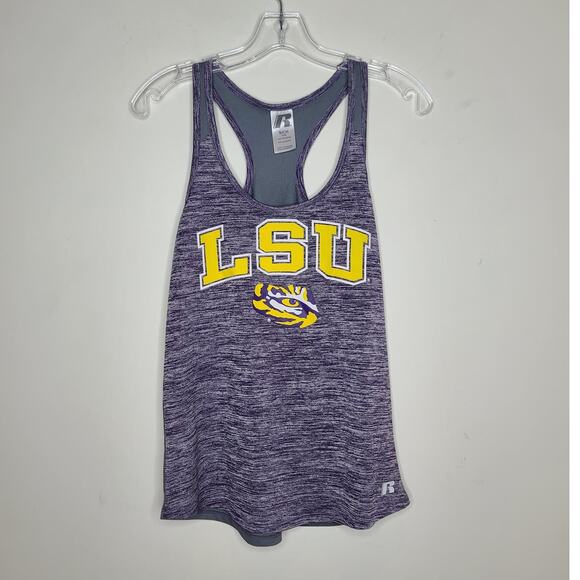 Louisiana State University LSU Tigers purple yellow athletic tank top - small - Picture 1 of 3